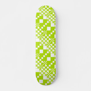Kontrollerade, Kontroller - Grädgrön och vit Mini Skateboard Bräda 18,5 Cm