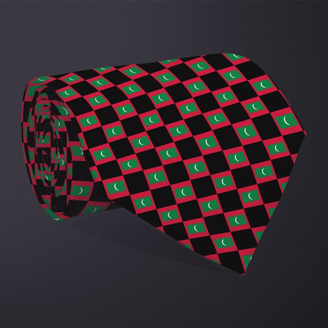 Kontrollerade Maldiverna Flagga Mönster Slips (Skapare uppladdad)