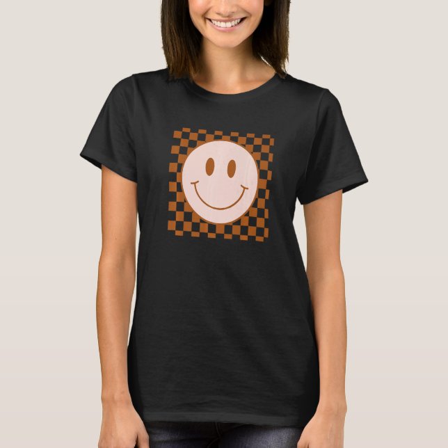 Kontrollerade Mönster Smile Ansikte Trendig Manar  T Shirt (Framsida)