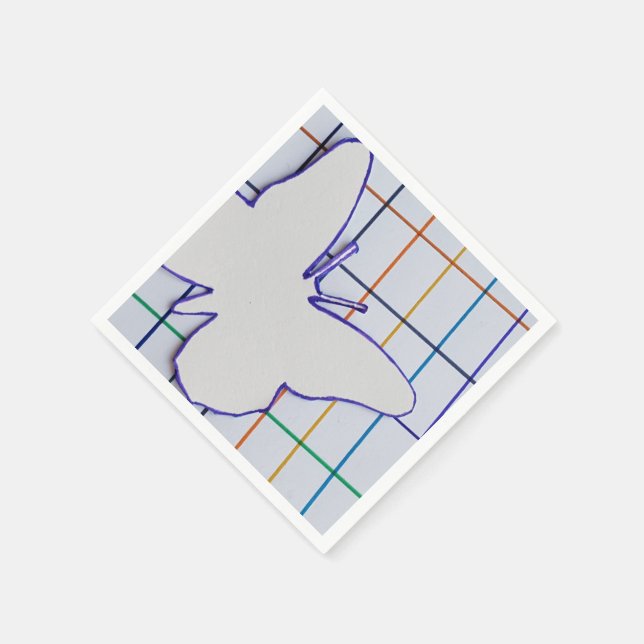 KONTROLLERADE PAPPRA NAPKINER MED BUTTERFLIK PAPPERSSERVETT (Hörn)