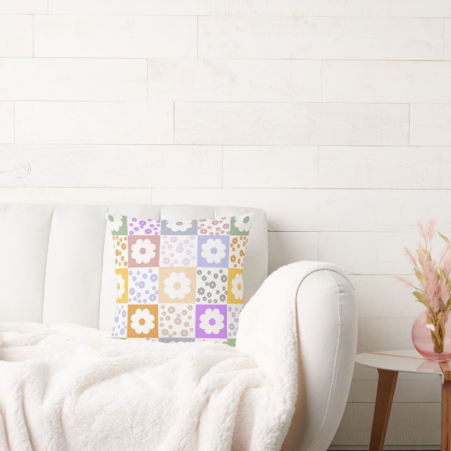 Kontrollerade Retro Flowers Kudde (Soffa)