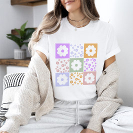Kontrollerade Retro Flowers T Shirt