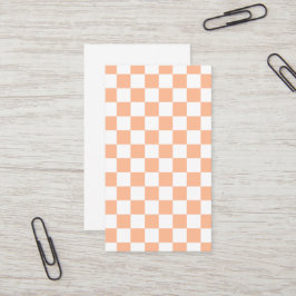 Kontrollerade rutor persienr, vit geometrisk orang visitkort