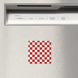 Kontrollerade rutor, röd vit geometrisk reflektor magnet