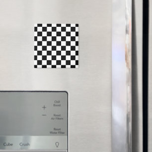 Kontrollerade rutor, svart och vit geometrisk refl magnet