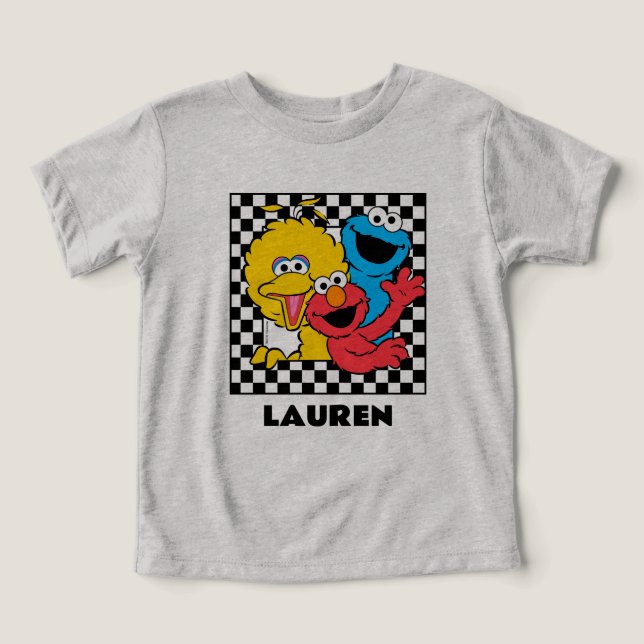 Kontrollerade Sesame Street Pals T Shirt (Design Framsida)