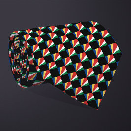 Kontrollerade Seychellerna Flagga Mönster Slips