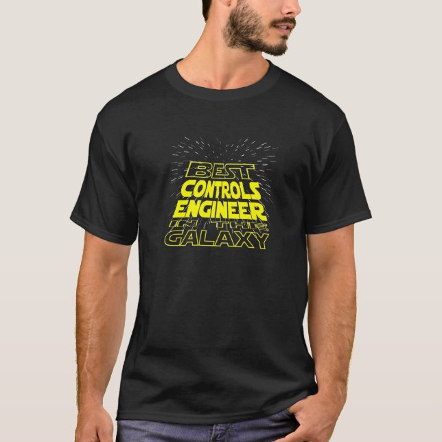 Kontrollerar Galaxy-jobb för Coolan Ingenjör T Shirt (Framsida)