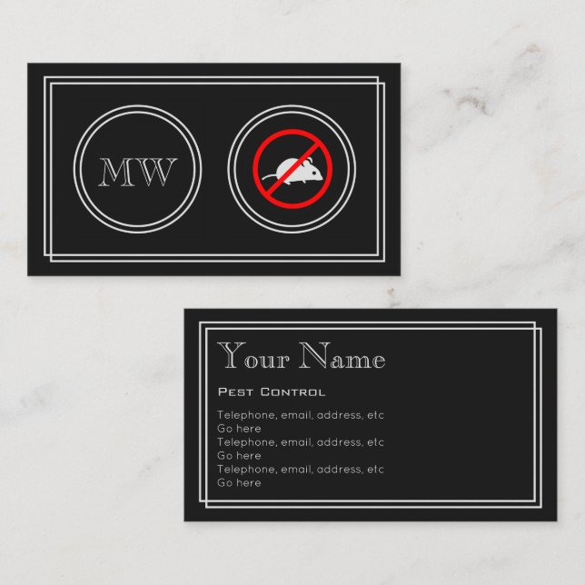 Kontrollerar plågan "för den tysta filmen" visitkort (Fram/baksida)