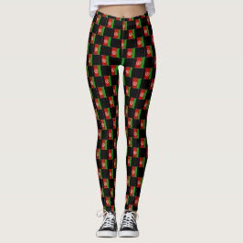 Kontrollerat Afghanistan Flagga Mönster Leggings