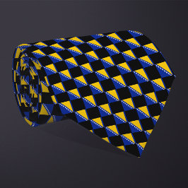 Kontrollerat Bosnien och Hercegovina Flagga Mönste Slips