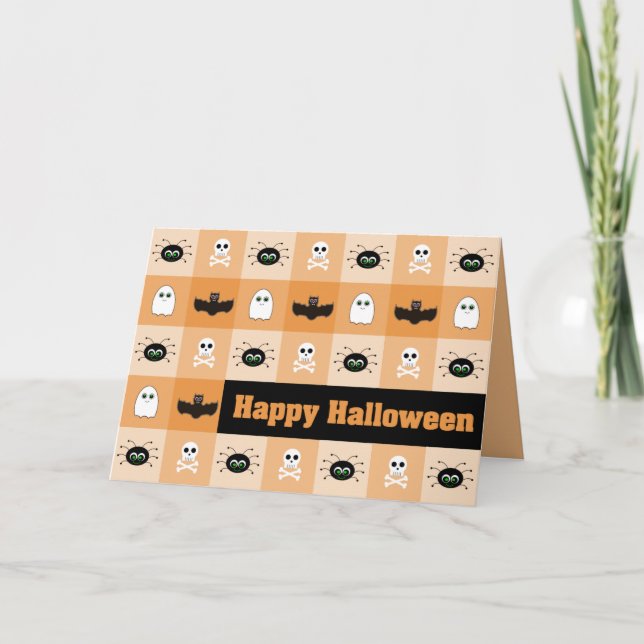 Kontrollerat Ghoulies Halloween-hälsningskort Kort (Framsida)