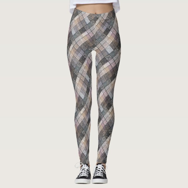 Kontrollerat grått. leggings (Framsida)