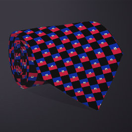 Kontrollerat Haiti Flagga Mönster Slips