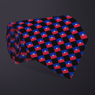 Kontrollerat Haiti Flagga Mönster Slips