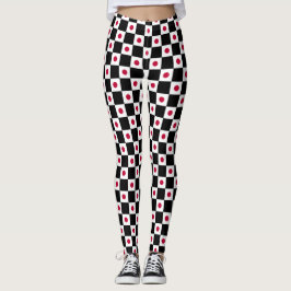 Kontrollerat Japan Flagga Mönster Leggings