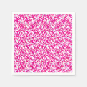 Kontrollerat Kärlek i Magenta och vitt Pappersservett