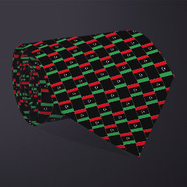 Kontrollerat Libyen Flagga Mönster Slips