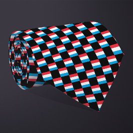 Kontrollerat Luxemburg Flagga Mönster Slips