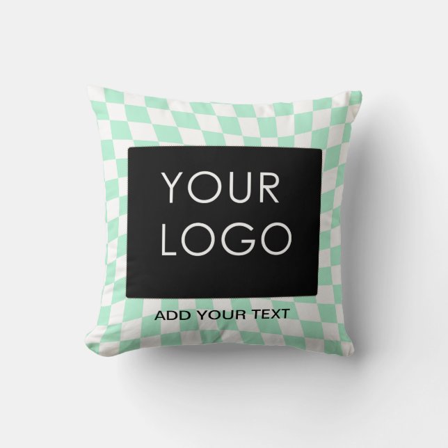 Kontrollerat Mint-Anpassade Business Add-Logotyp Kudde (Framsida)