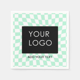 Kontrollerat Mint-Anpassade Business Add-Logotyp Pappersservett