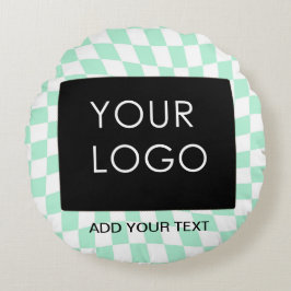 Kontrollerat Mint-Anpassade Business Add-Logotyp Rund Kudde