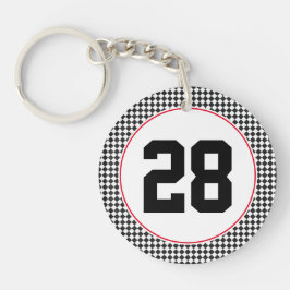 Kontrollerat Mönster-nummer Sports Tävla Age Red