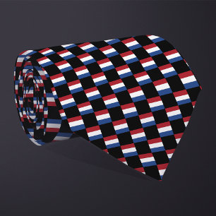 Kontrollerat Nederländerna Flagga Mönster Slips