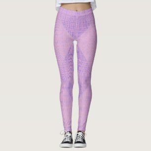Kontrollerat Net mönster 02 LPink BG Leggings