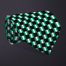 Kontrollerat Nigeria Flagga Mönster Slips