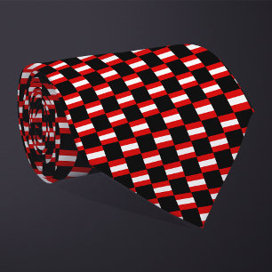 Kontrollerat Österrike Flagga Mönster Slips