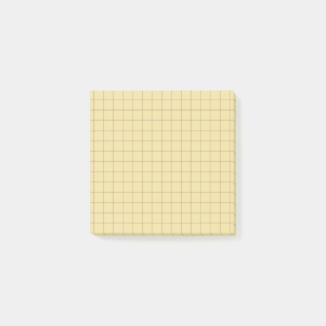 Kontrollerat rutnätsminimalistkontor för Gult med  Post-it Block (Framsida)