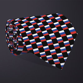 Kontrollerat Ryssland Flagga Mönster Slips