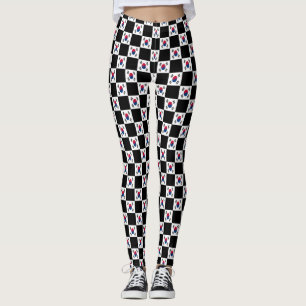 Kontrollerat Sydkorea Flagga Mönster Leggings