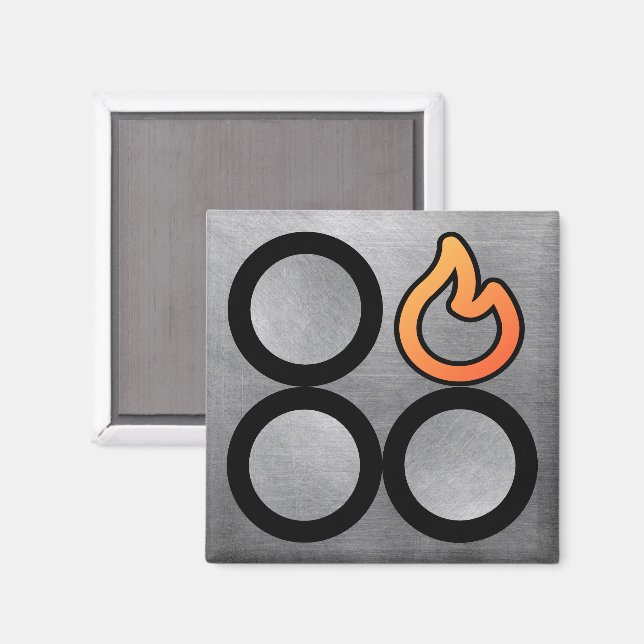 Kontrolletikett för lagerplatta baktill Höger Burn Magnet (Front/Back)