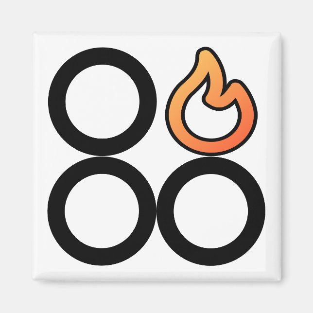 Kontrolletikett för lagerplatta baktill Höger Burn Magnet (Framsidan)