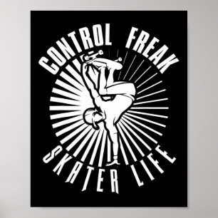 Kontrollfreak Skater Life Skateboarding Poster