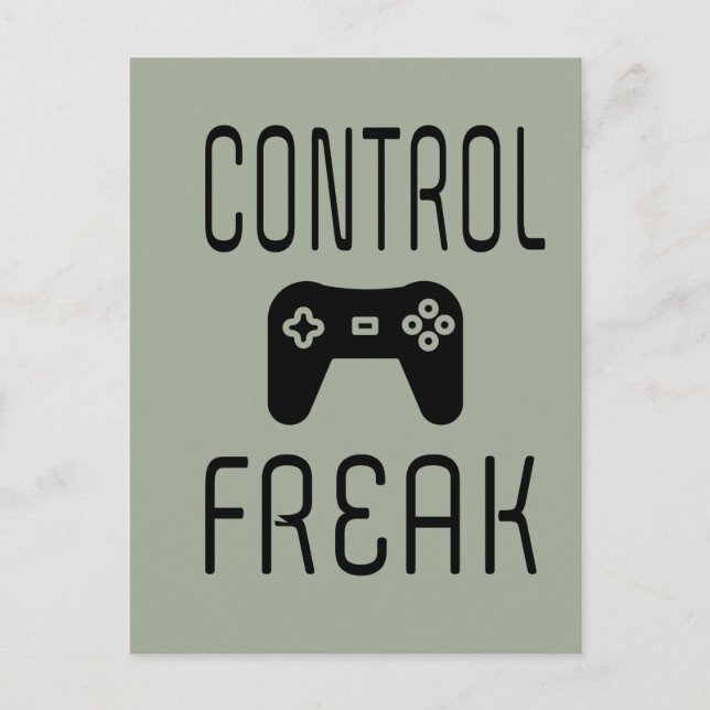 Kontrollfreak TV-spel Spelare Vykort (Framsida)
