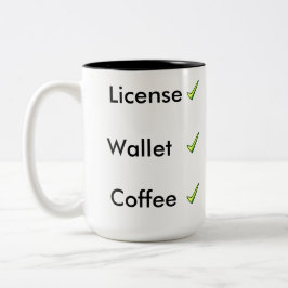 Kontrollista som ska inte glömmas Två-Tonad mugg