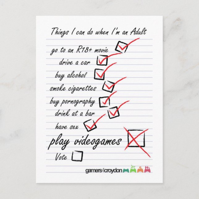 Kontrollistavykort Vykort (Framsida)