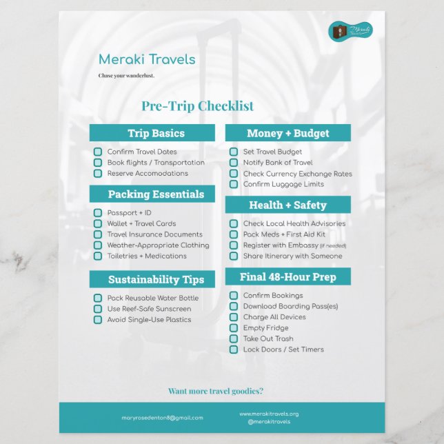 Kontrolllista för MT före Resa (Framsida)