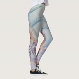 Kontrollpaneler på anpassningsbarnas utskriftsbild leggings