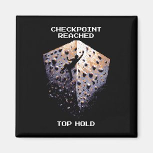 Kontrollpunkt Uppnådd – Övre Grepp Klättrare Pixel Magnet