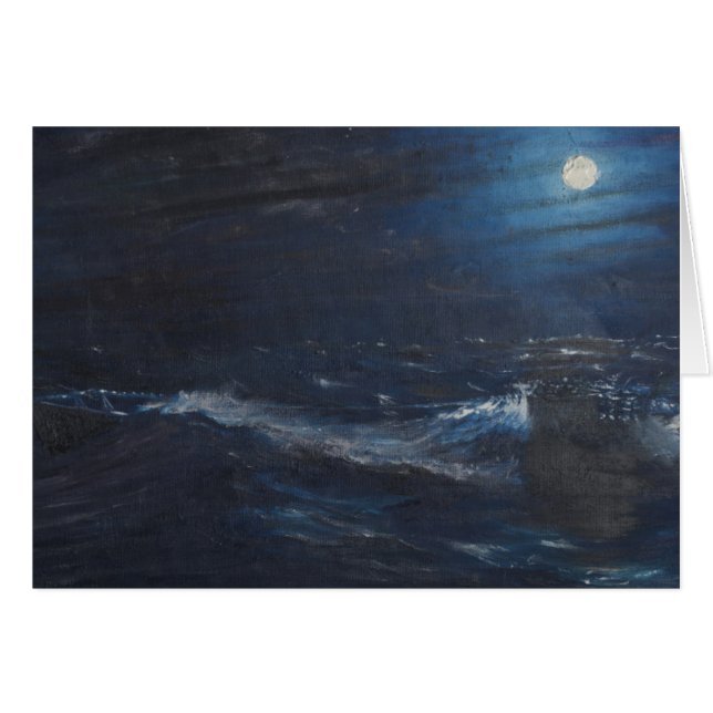 Kontrollsagan Måne Hälsningskort (Framsidan Horizontal)