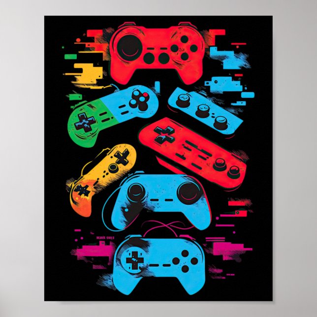 Kontrollspelarvideospelsstyrenhet 18 poster (Framsidan)