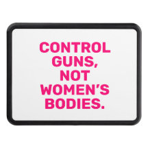 Kontrollvapen Inte kvinnors kroppar shock rosa vit