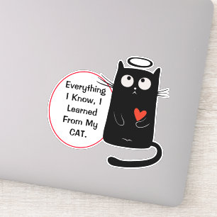 Kontur för Cute Cat-kunskap Klistermärken