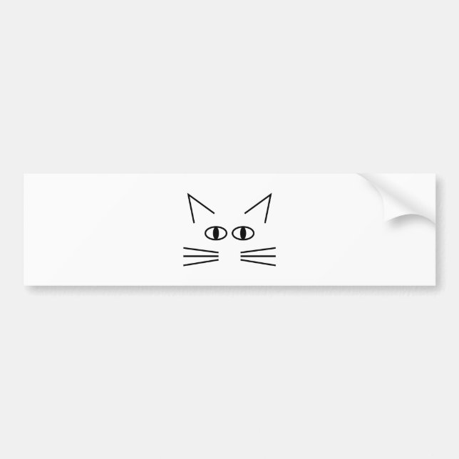Kontur för kattneb bildekal (Framsidan)