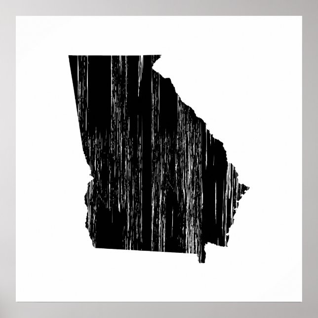 Kontur för stressad stat i Georgien Poster (Framsidan)