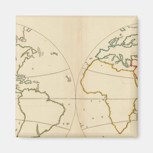 Kontur för världskarta magnet (Framsidan)